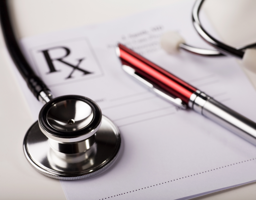 Prescription pad in a medical setting